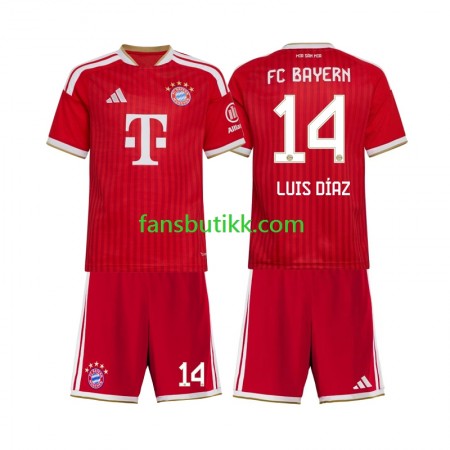 Fotballdrakt Bayern München Luis Diaz 14 Barn Hjemmetrøye 2026-2027 Kortermet